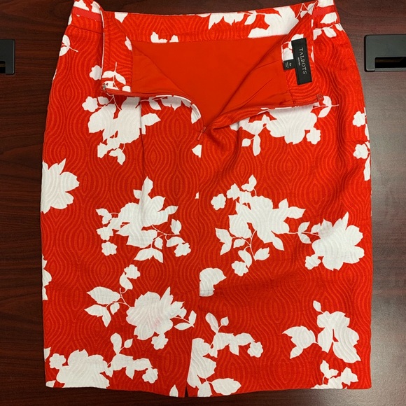 Talbots Red & White Valentines Day Pencil Skirt - Picture 7 of 7